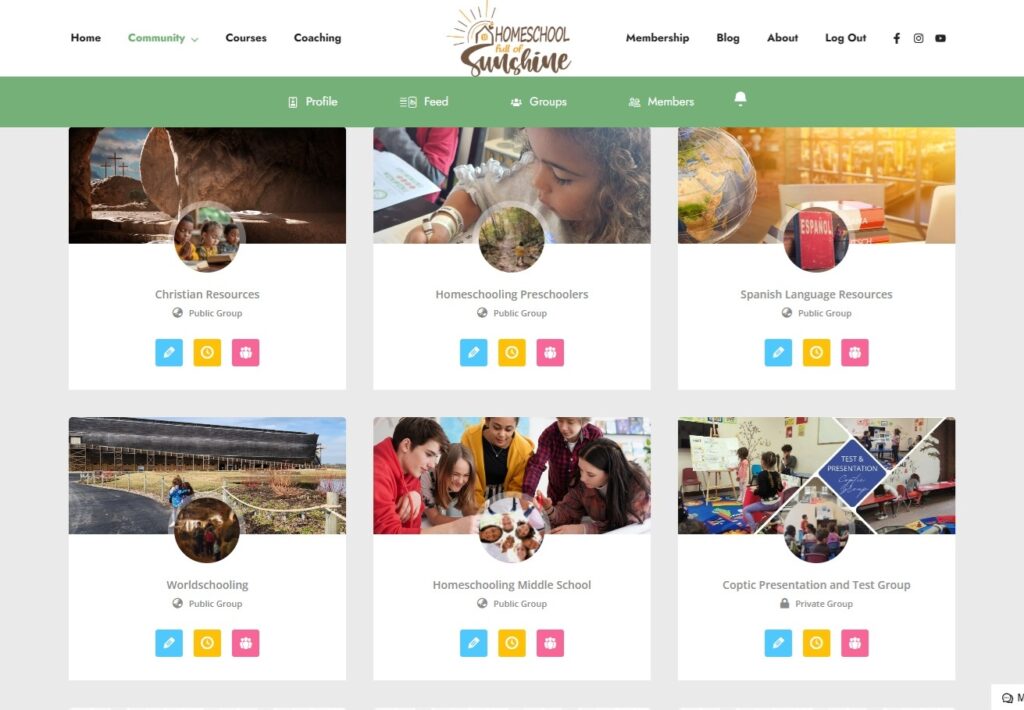 homeschool groups