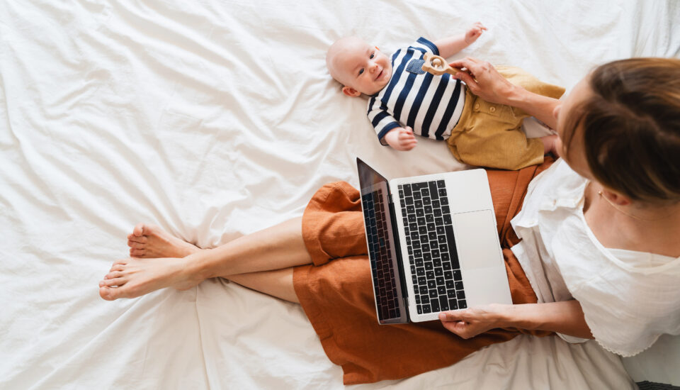 Homeschool mom balancing work and motherhood