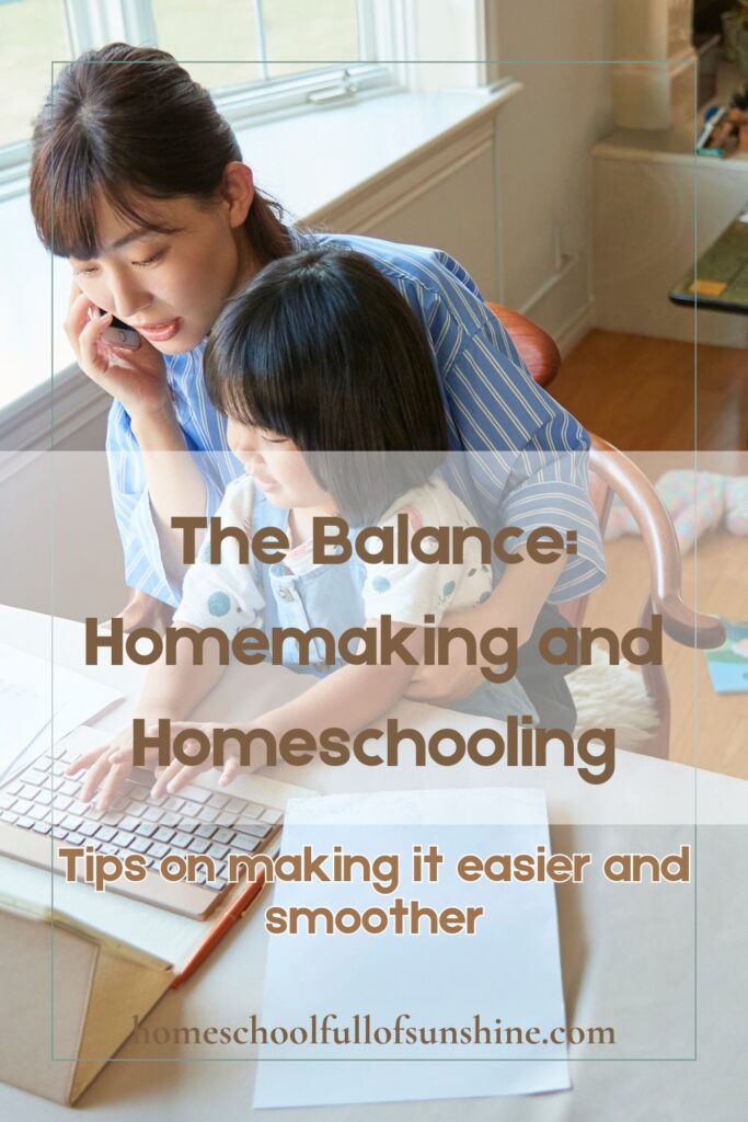 homeschool mom working 